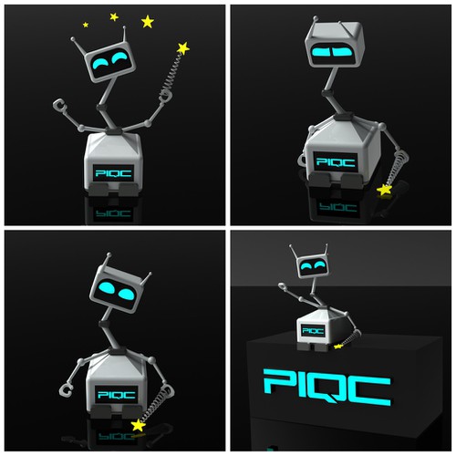 Pixar-esque Mascot & Logo - Cute, Modern, 3D Robot-Pixie Design by Teodora Angelova