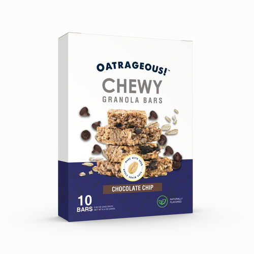 DESIGN EYE-CATCHING PACKAGING FOR CHOCOLATE CHIP CHEWY GRANOLA BARS! Design by Denian