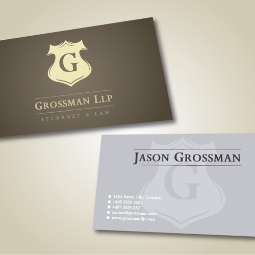 Help Grossman LLP with a new stationery Design by --Noname
