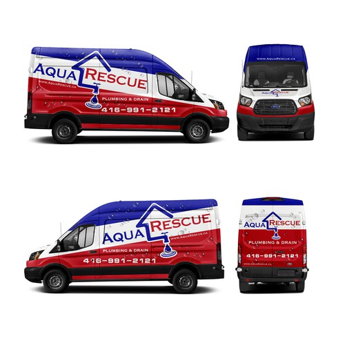 Aquarescue Van Wrap Design by Anugerah ilahi