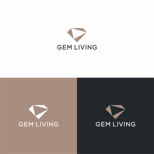 Geometrical, minimalist, modern brand design for Gem Living Design by G A D U H_A R T