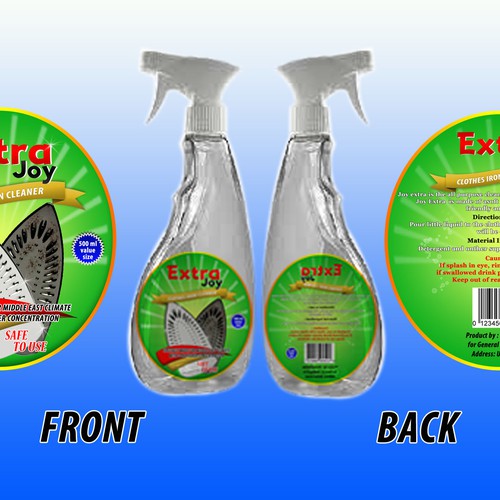 Design a capturing & informative label for a quirky cleaning product. Design by yaxid