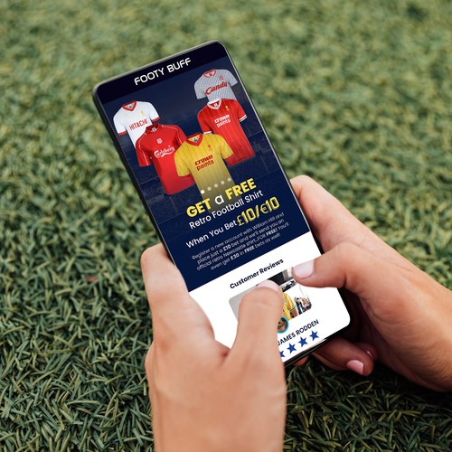 Design a compelling limited time offer landing page for football fans Design by B U B A I