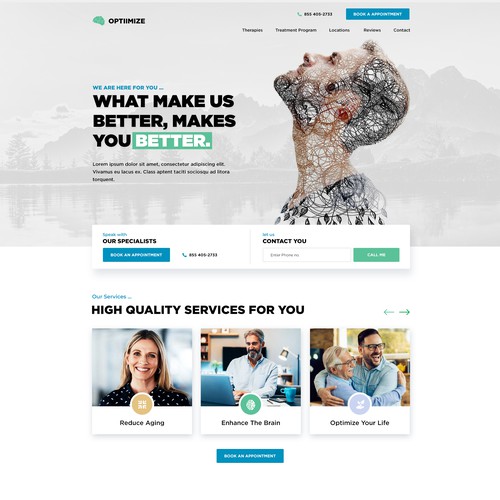 Optiimize longevity website Design by UD_Pro
