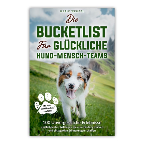 Design a harmonious, cute cover for a dog & human bucketlist Design by A_Ndesign