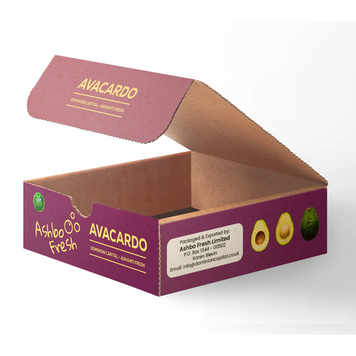 Avocado export box design Design by creativeDibyendu99