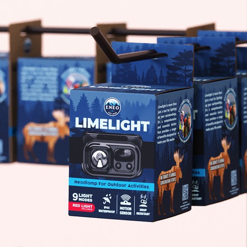 Design the packaging a outdoor headlamp where proceeds are donated to save american wildlife Design by Design Warlord