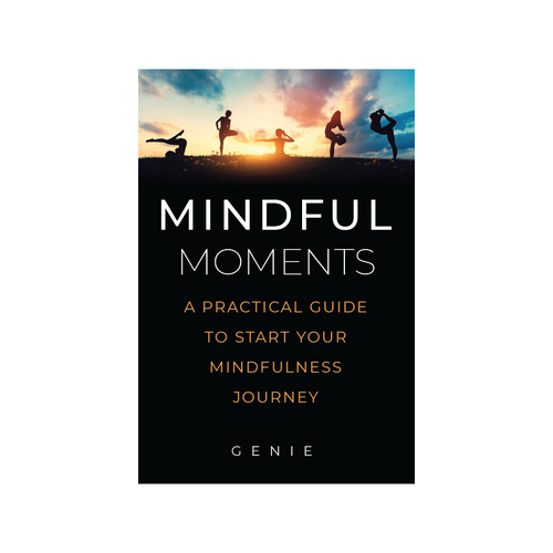 Catchy book cover design for my mindful meditation book. Design by BengsWorks