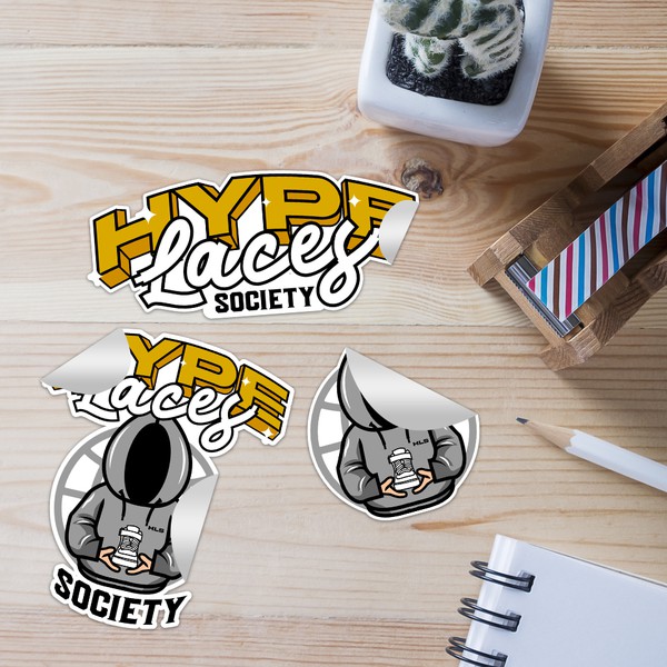 Design by JimSilverhand titled "Hypelaces Society Stickers"
