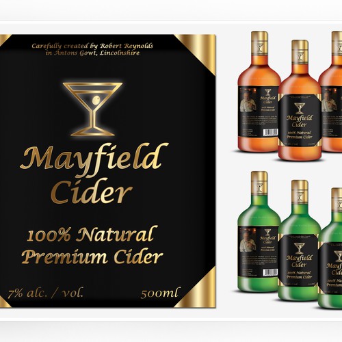 product label for Mayfield Cider Product label contest