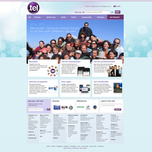 A new .tel design for a new decade! Design von Arpii