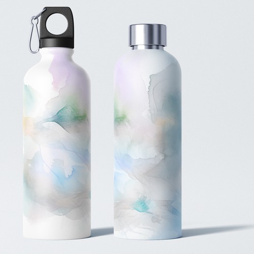 Watercolor design for bottle and mug-ontwerp door Ava N Garda