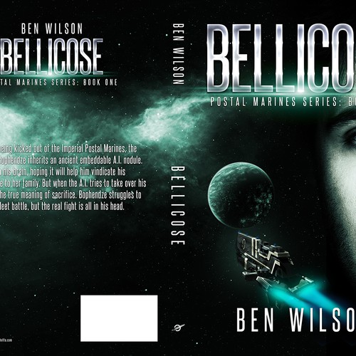 Sci-Fi Novel Cover Design, Start of Series. Design by iZed