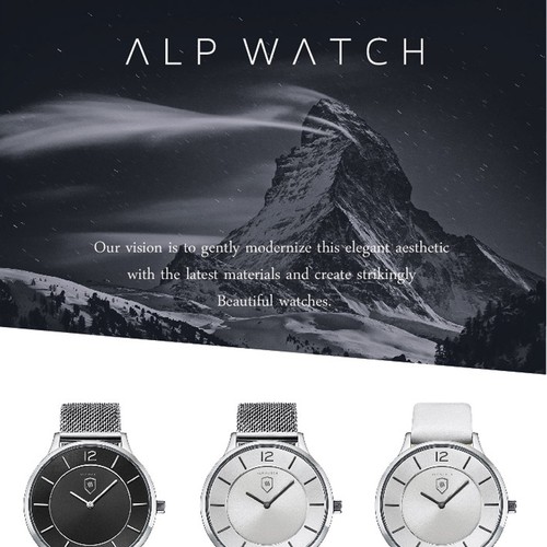 Logo for  swiss alp watch company Design réalisé par iamdendi