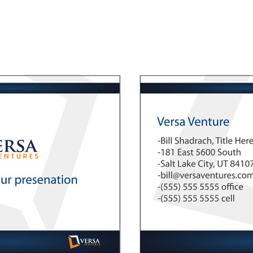 Versa Ventures business identity materials Réalisé par wallsorim