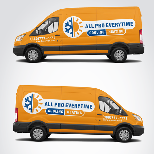 Design a Heating and Cooling Co Wrap in Orange Design by DuhaCreative