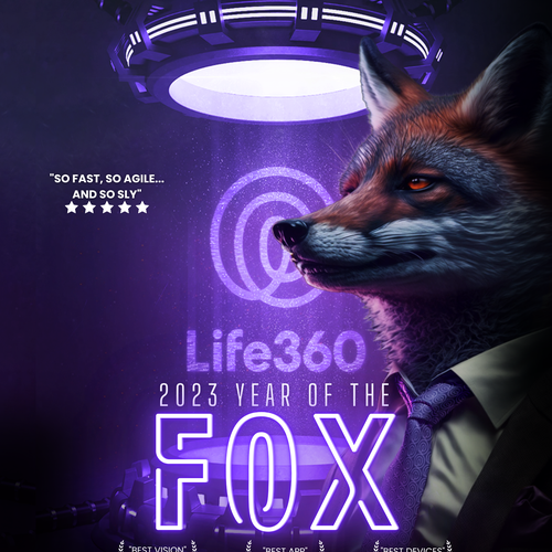 Life360 2023 Year of the Fox Poster Design by Ashley Cannuli