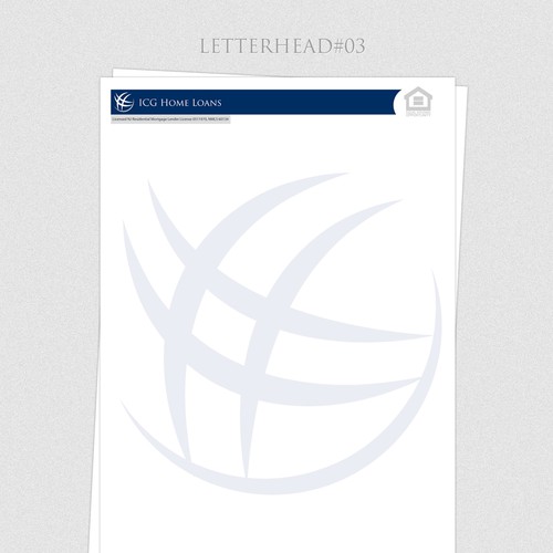 New stationery wanted for ICG Home Loans Diseño de ADMAXCREATIONS