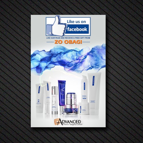Like us on Facebook Flyer Advanced Plastic Surgery Center & Twin Lakes Spa Design by Senior Graphic Designer