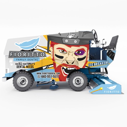 Unique Zamboni Wrap for Minor League Hockey Ad Design by Wilson8a