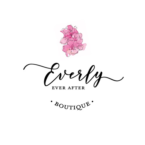 Create a whimsical fairytale logo for everly ever after boutique