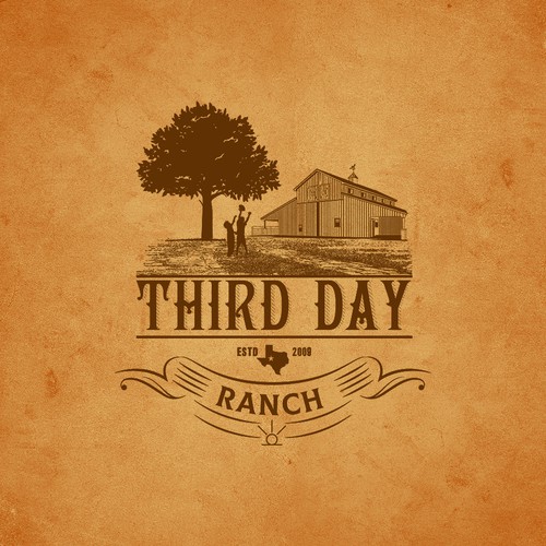 Capture essence of Texas ranch experience in new Third Day Ranch logo Diseño de ✅archerwarrior™