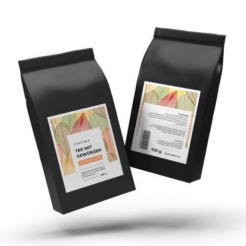 Cascara tea label-ontwerp door Lady Goga