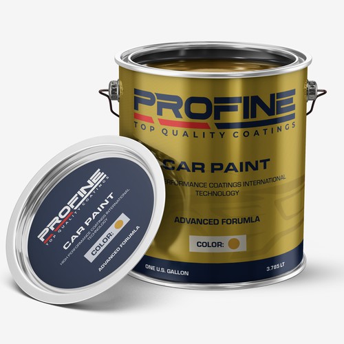 Label for our professional automotive and industrial coatings products Réalisé par SRGrafica