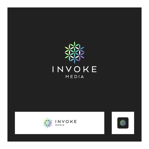 Calling forth the ultimate brand CENTREPIECE for Invoke Media! Creative logo for a budding brand. Design by Sleigh Visual