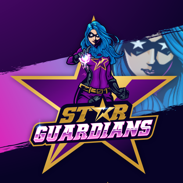 Comic book like logo design of charity assisting people with blindness