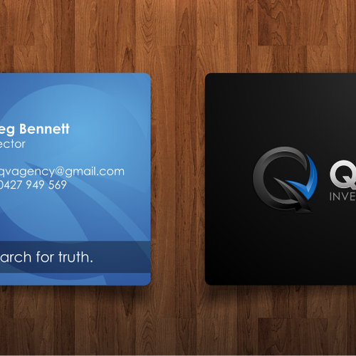 Create the next logo and business card for QV Agency  Design by eko.prasetyo*