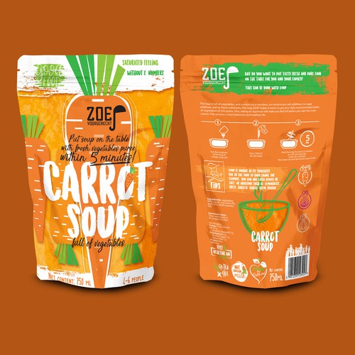 Modern / trendy soup packaging! Design by RUDI STUDIO