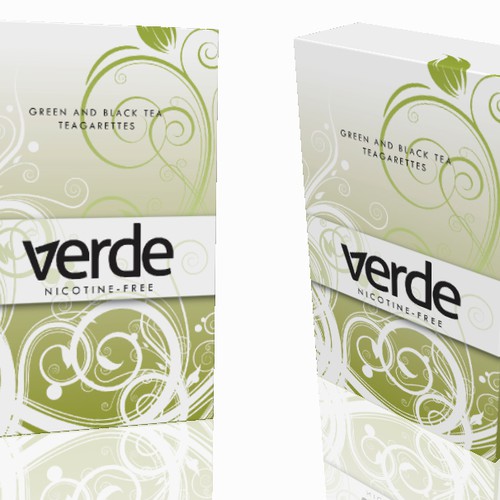 Verde Green Tea Cigarette Box Design Product packaging contest