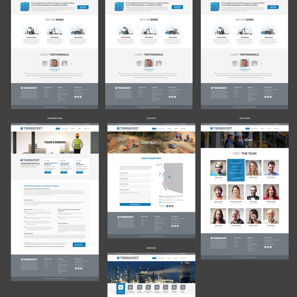 Corporate web design for Terrawest