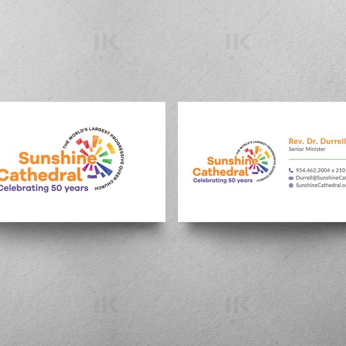 Business Card for Growing Progressing LGBTQ Church Design by IK_Designs