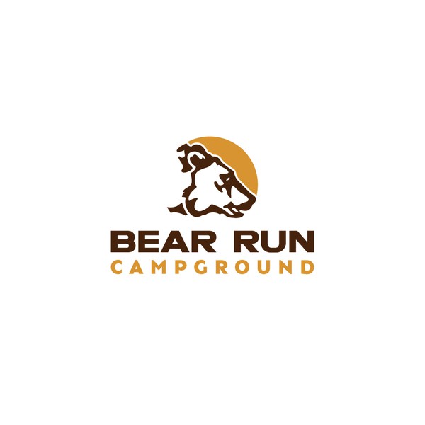 Bear Run Campground logo design