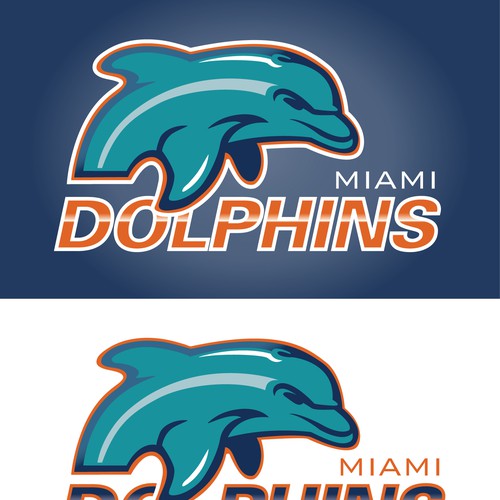 99designs community contest: Help the Miami Dolphins NFL team re-design its logo! Design by JSweat