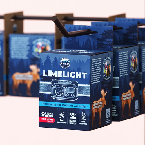 Design the packaging a outdoor headlamp where proceeds are donated to save american wildlife Design by Design Warlord