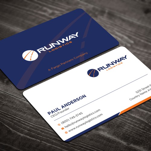 Runway Logistics Business Card Design by prosenjit_P