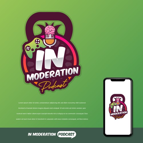 Update a logo for a fun health based podcast - In Moderation Design by teknique®