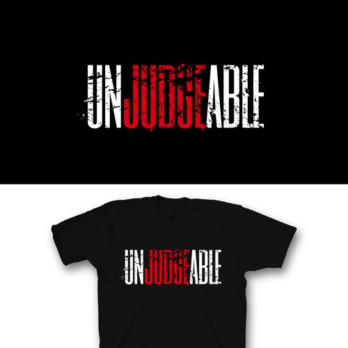 Simple t shirt design for media/ marketing for brand “Unjudgeable” Design by saka.aleksandar