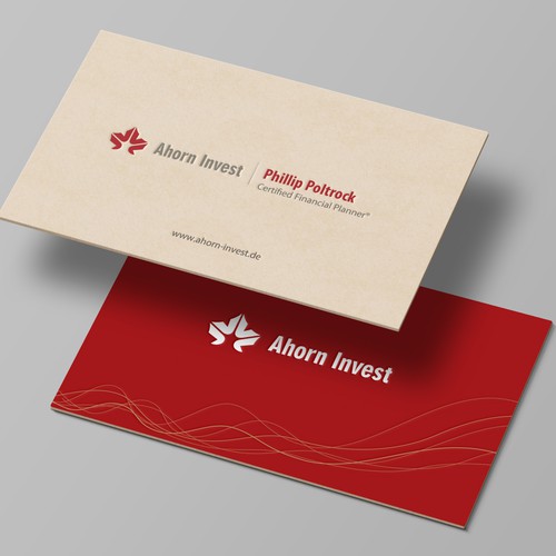 Classy business card for German financial planner Design by chandrayaan.creative