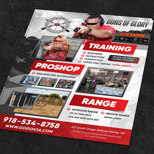 Full page AD for an ANNUAL MAGAZINE for a GUN RANGE! Diseño de 99B