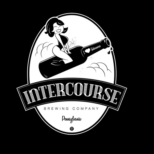 create a powerful sexually risky pin up logo for Intercourse Brand! Design by shockfactor.de