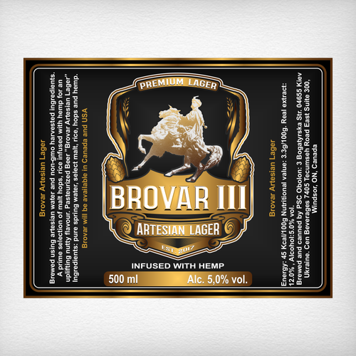 A Can of Beer infused with goodness needs a label Design by DataDesign99d