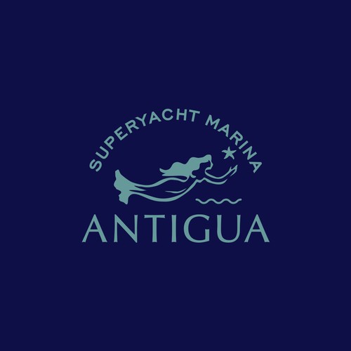 Logo for Antigua Superyacht Marina Design by Roger Bannon