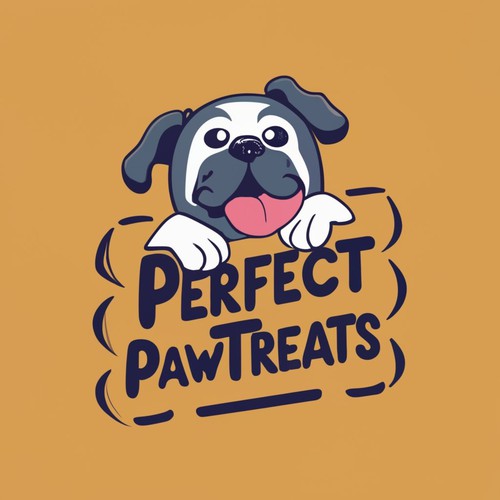 Perfect Paw Treats Modern & Vibrant Happy Logo Diseño de ap79