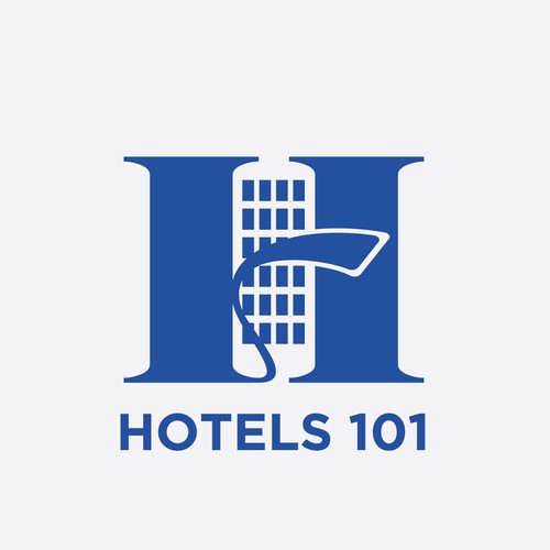 Create a logo for a podcast called - Hotels 101 - incorporate a hotel in the logo Design by Glerm Rubini