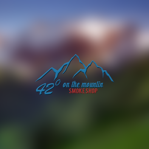 Create logo as the 42° is to look like 420 and then some mountains
and put "on the mountain" under smoke shop
 Design by AcosGraphics