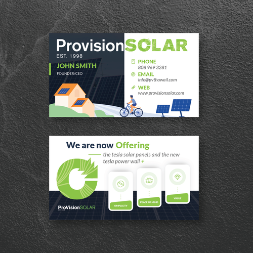 Solar Business Cards Design by Zaza Meshveliani